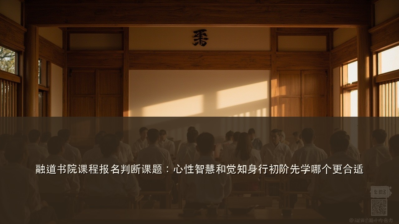 融道书院课程报名判断课题：心性智慧和觉知身行初阶先学哪个更合适