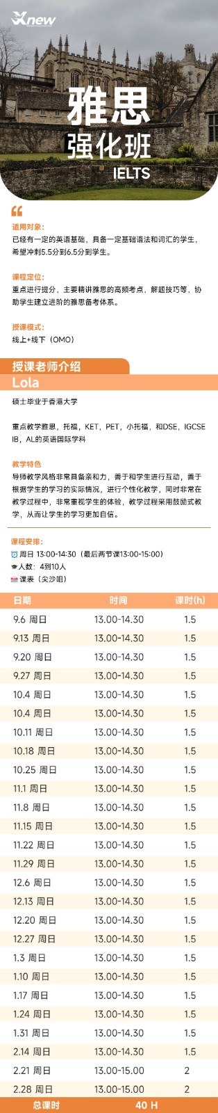 犀牛国际教育雅思强化班IELTS课程