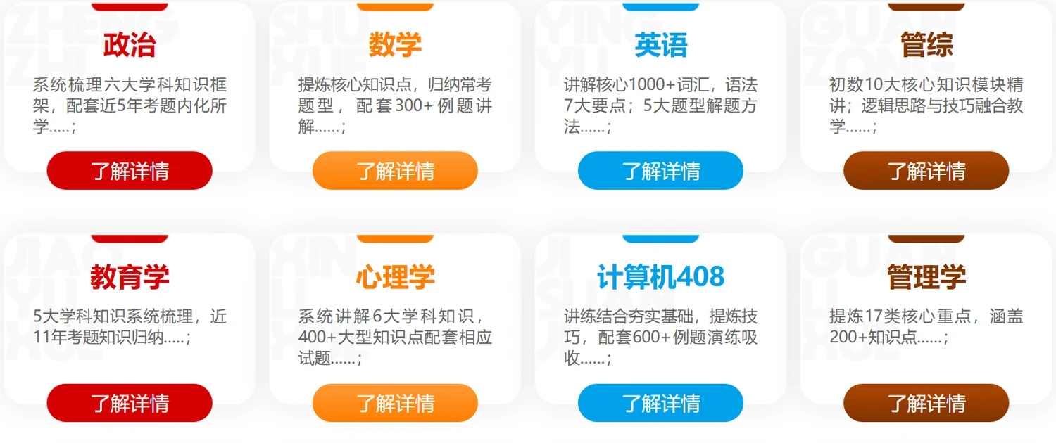 中公考研在职考研课程