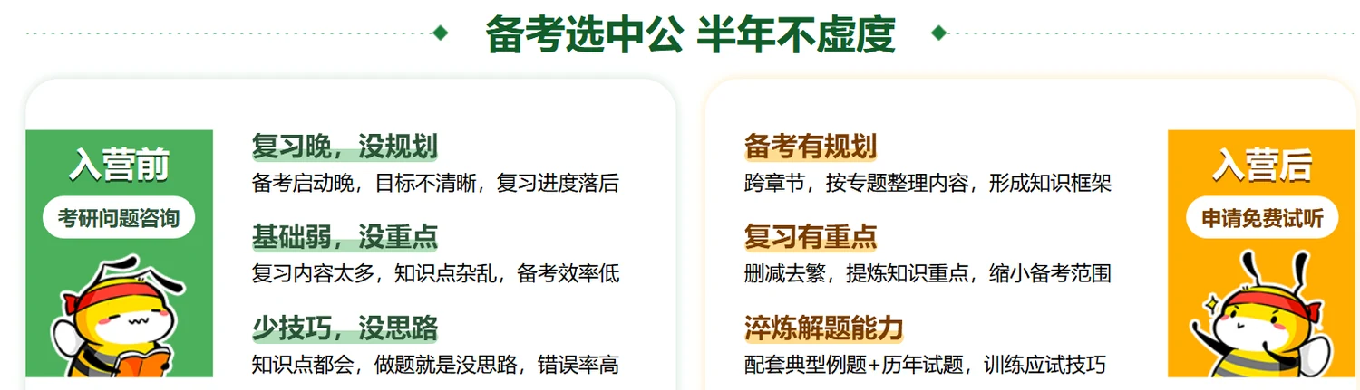 中公考研半年集训营
