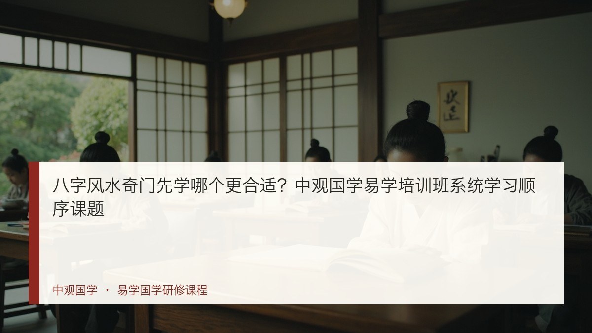 八字风水奇门先学哪个更合适?中观国学易学培训班系统学习顺序课题
