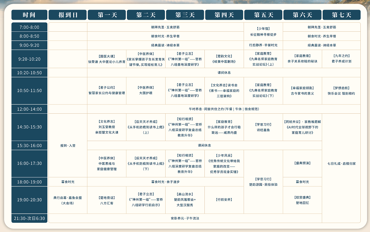 楚韵岐黄亲子夏令营