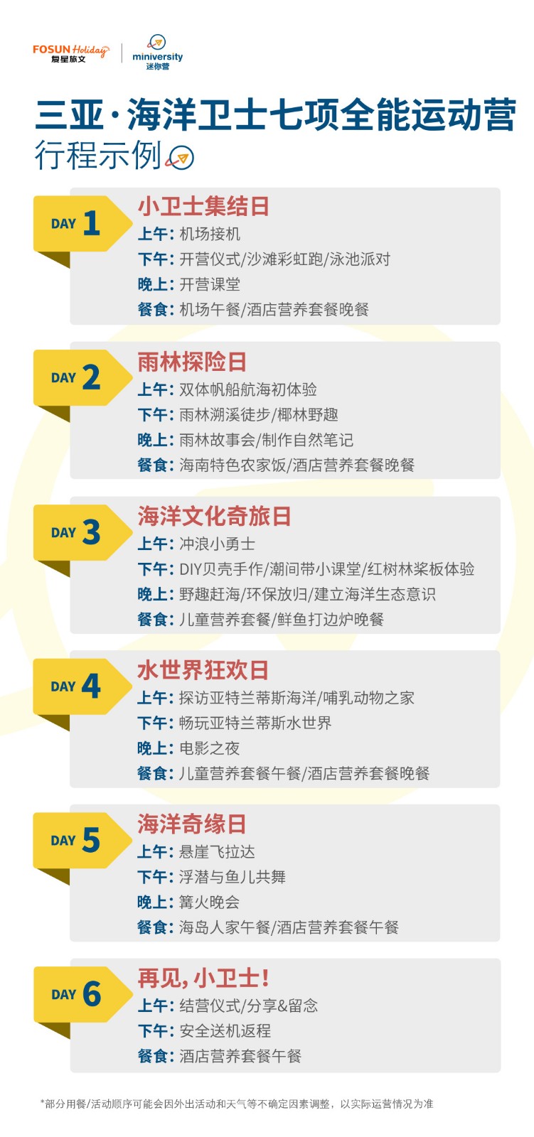 三亚海洋卫士全能运动冬令营