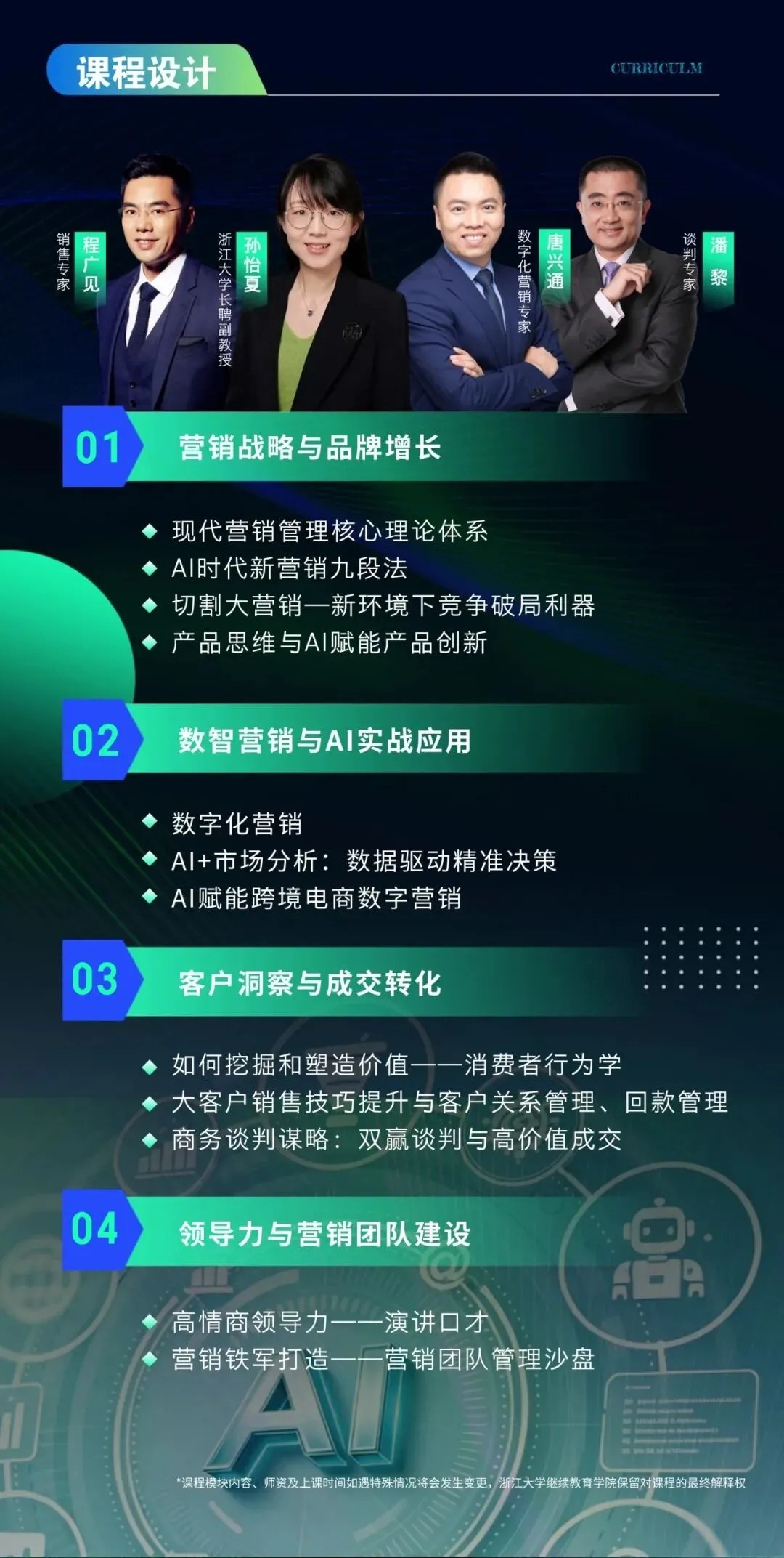 程广见、孙怡夏、唐兴通、潘黎:浙江大学AI赋能品牌战略与营销策划专题研修班全新升级