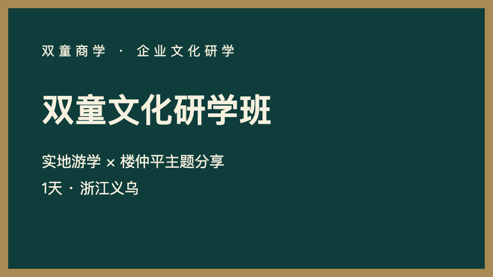 双童文化研学班