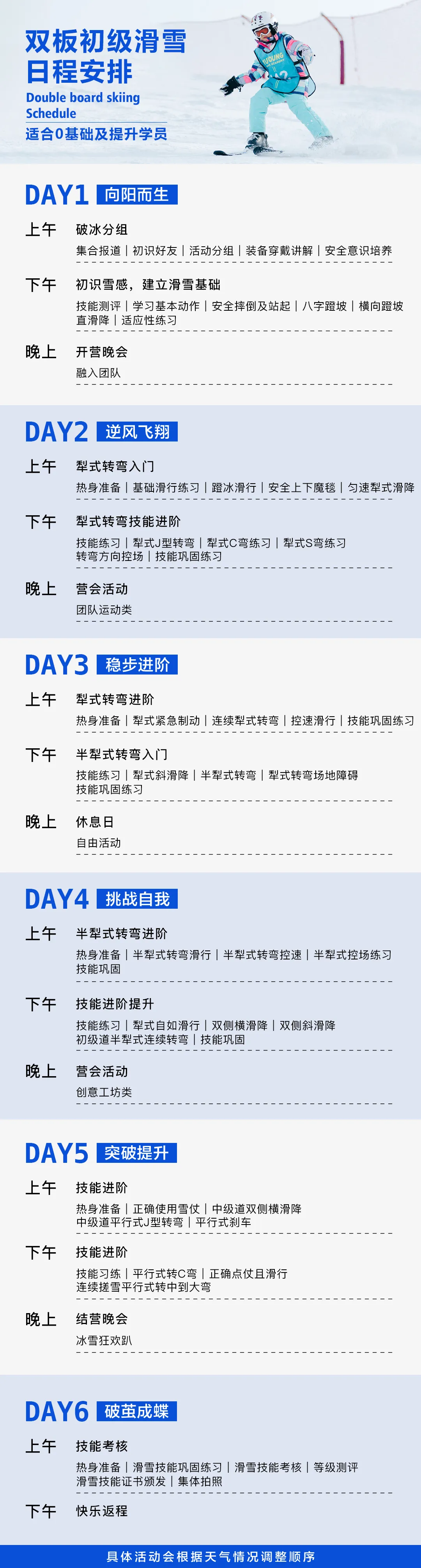 UYoung青少年营地 冰雪进阶营崇礼翠云山站6天5夜