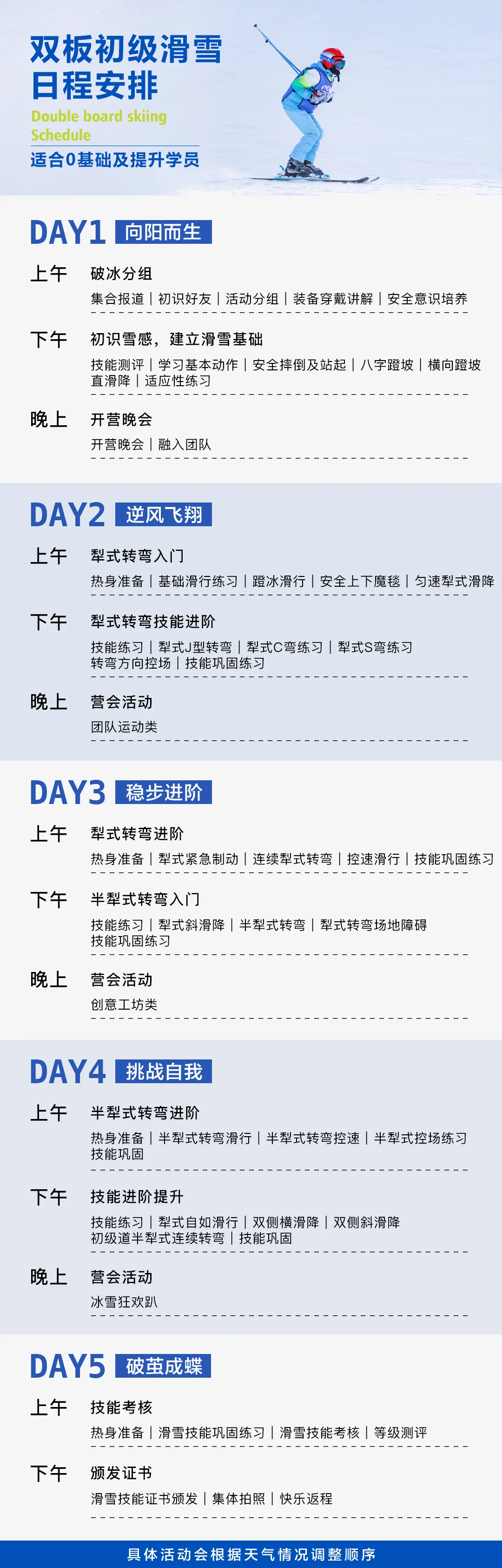 UYoung青少年营地唐山冰雪创造营玉龙湾站5天4夜
