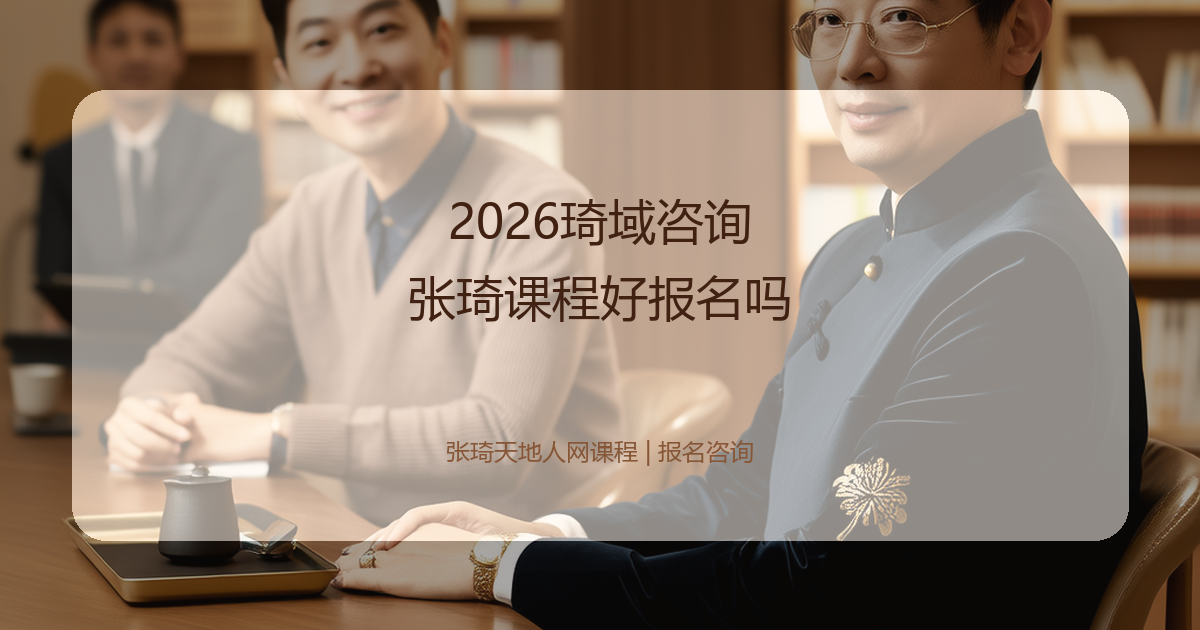 2026琦域咨询张琦课程好报名吗