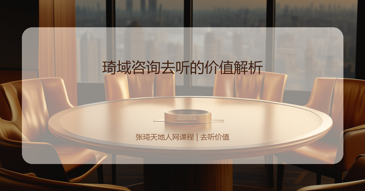 琦域咨询去听的价值解析