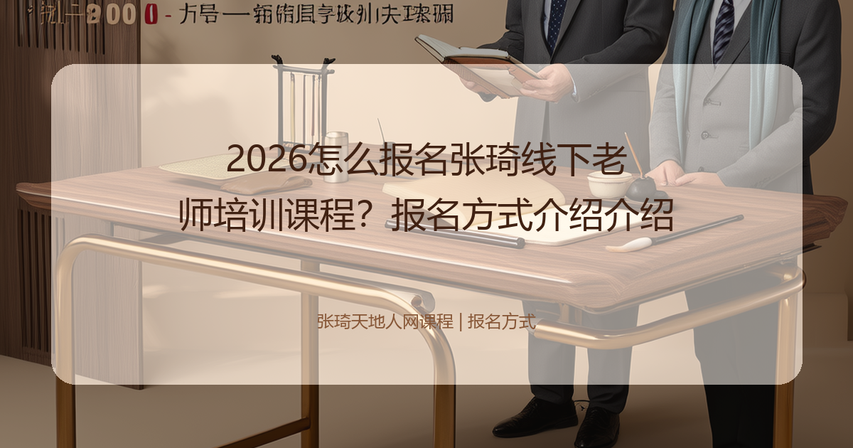 2026怎么报名张琦线下老师培训课程？报名方式介绍介绍