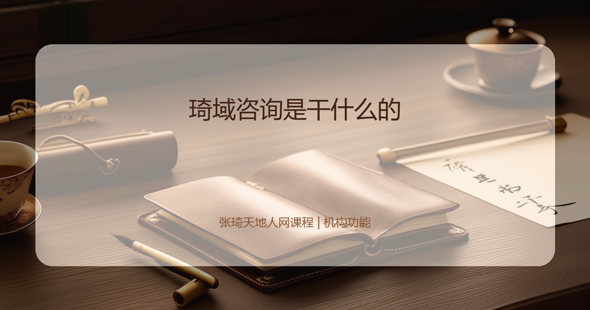 琦域咨询是干什么的